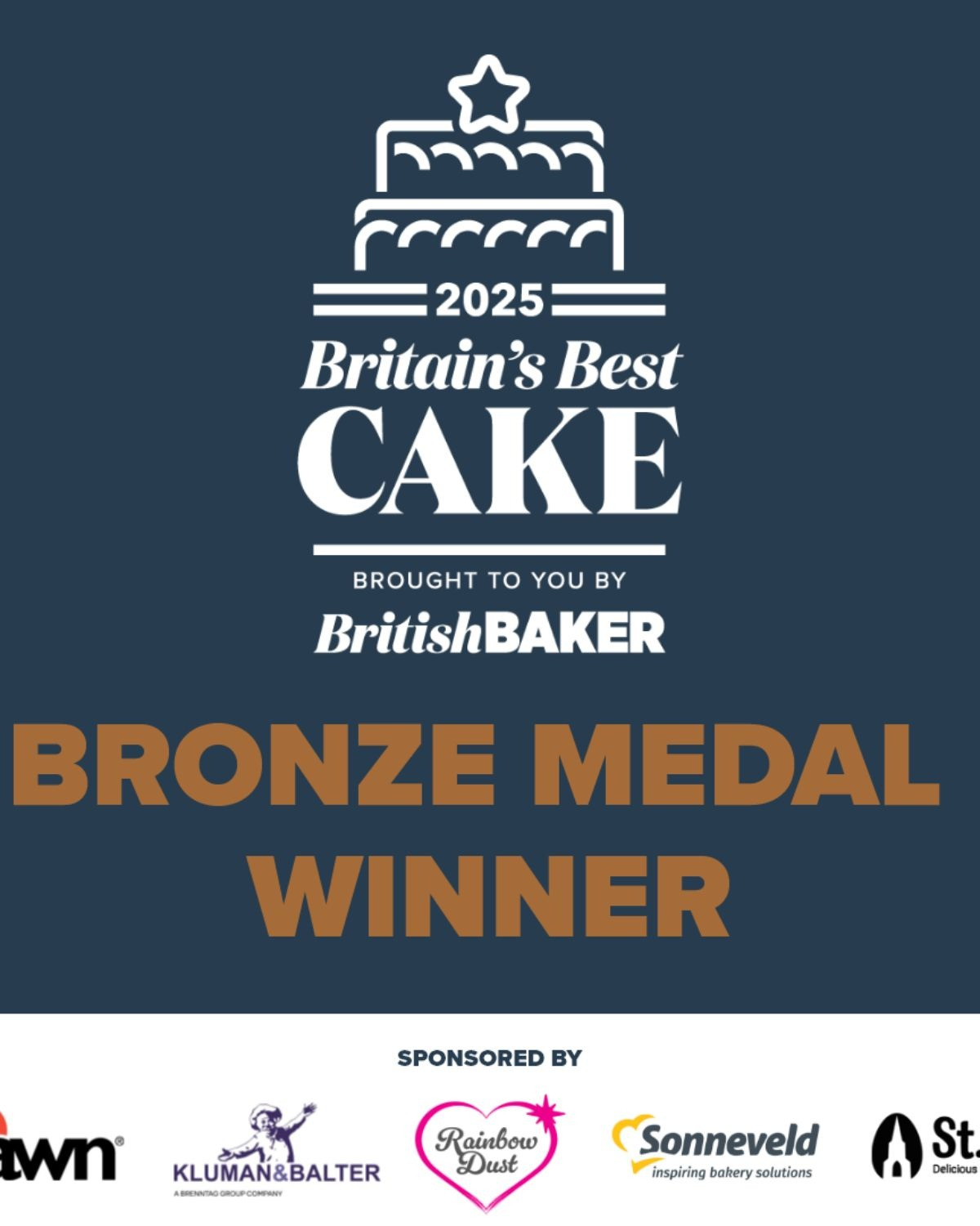 Bronze Award certificate from Britain's Best Cake competition 2025 awarded to Sharon Burchall of Floral Cupcakes.